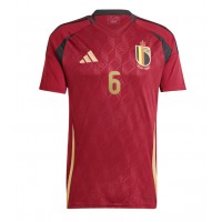 Camisa de Futebol Bélgica Axel Witsel #6 Equipamento Principal Europeu 2024 Manga Curta